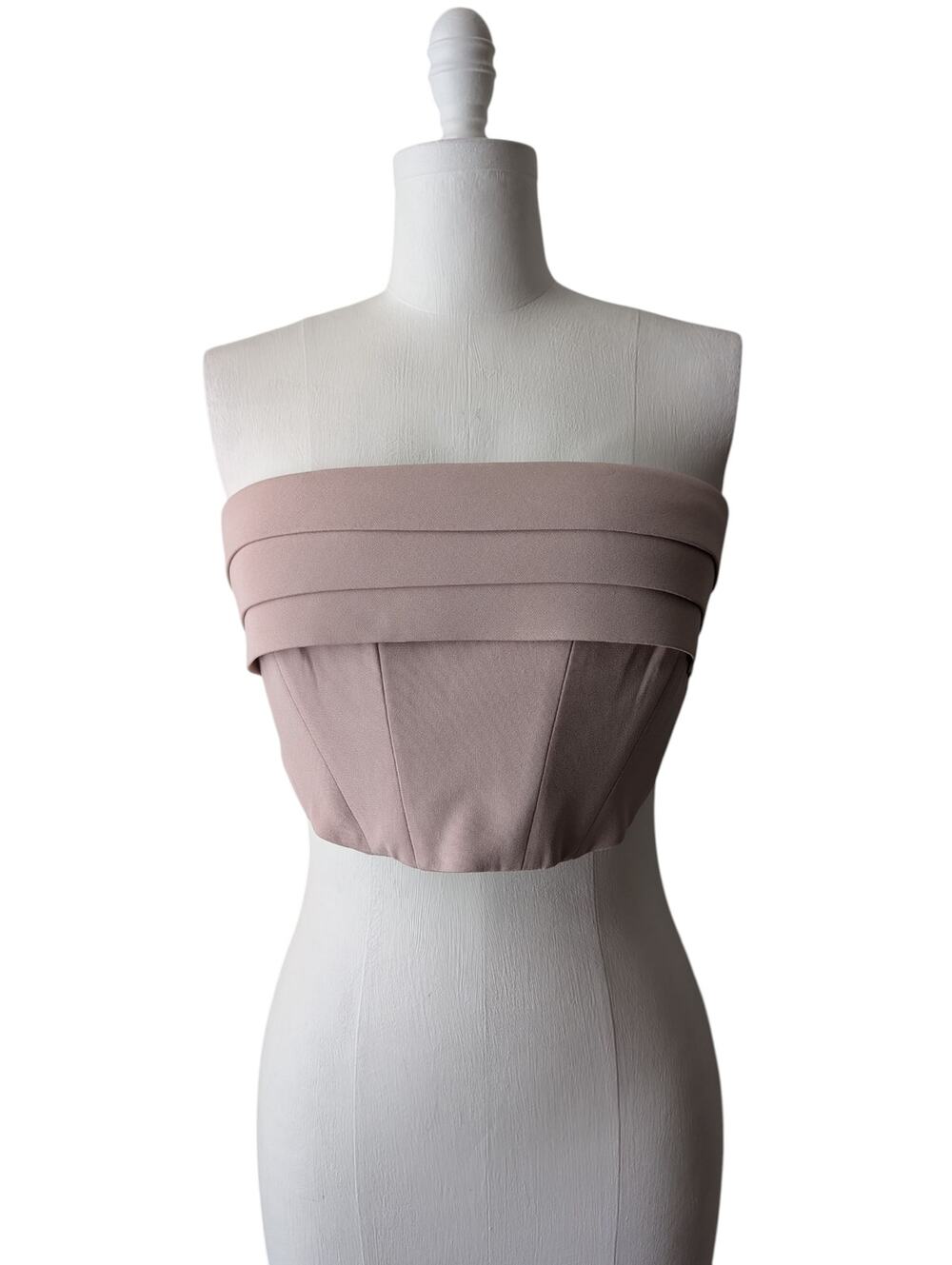 NWT Brandon Maxwell Strapless Bustier Crop Top